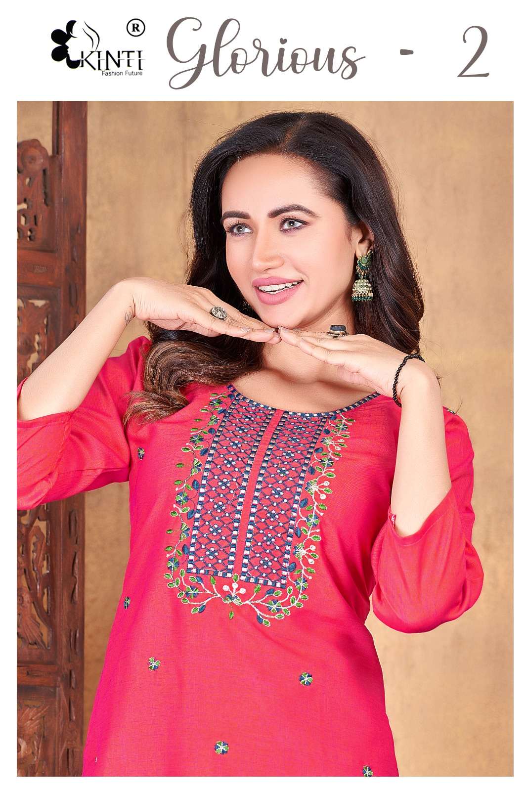 Glorious Vol-2 By Kinti 01 To 08 Series Designer Stylish Fancy Colorful Beautiful Party Wear & Ethnic Wear Collection Rayon Embroidered Kurtis At Wholesale Price