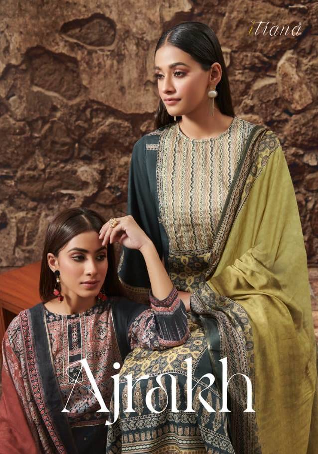 Ajrakh By Itrana Beautiful Stylish Festive Suits Fancy Colorful Casual Wear & Ethnic Wear & Ready To Wear Cotton Satin Print Dresses At Wholesale Price