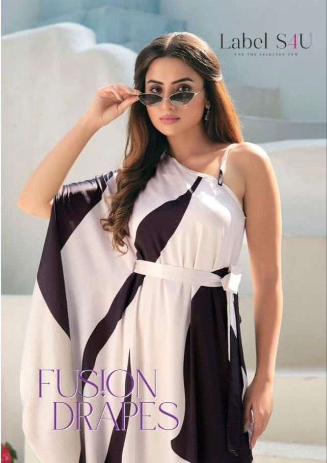 Fusion Drapes By S4U Fashion 01 To 05 Series Designer Stylish Fancy Colorful Beautiful Party Wear & Ethnic Wear Collection Fancy Kurtis At Wholesale Price