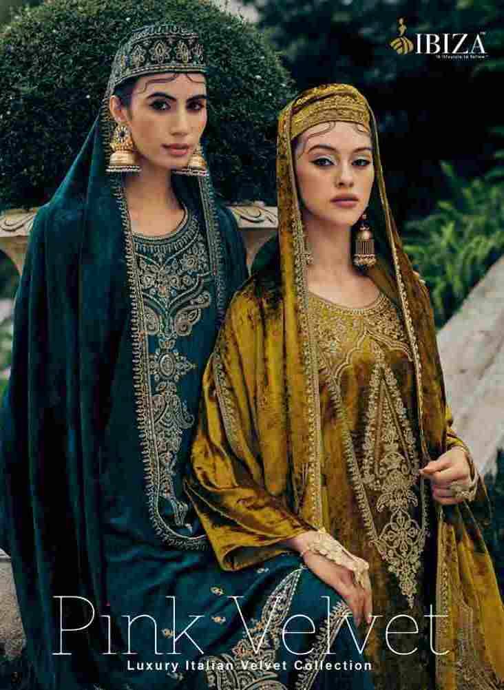 Pink Velvet By Ibiza 10429 To 10434 Series Beautiful Stylish Festive Suits Fancy Colorful Casual Wear & Ethnic Wear & Ready To Wear Pure Viscose Velvet With Work Dresses At Wholesale Price
