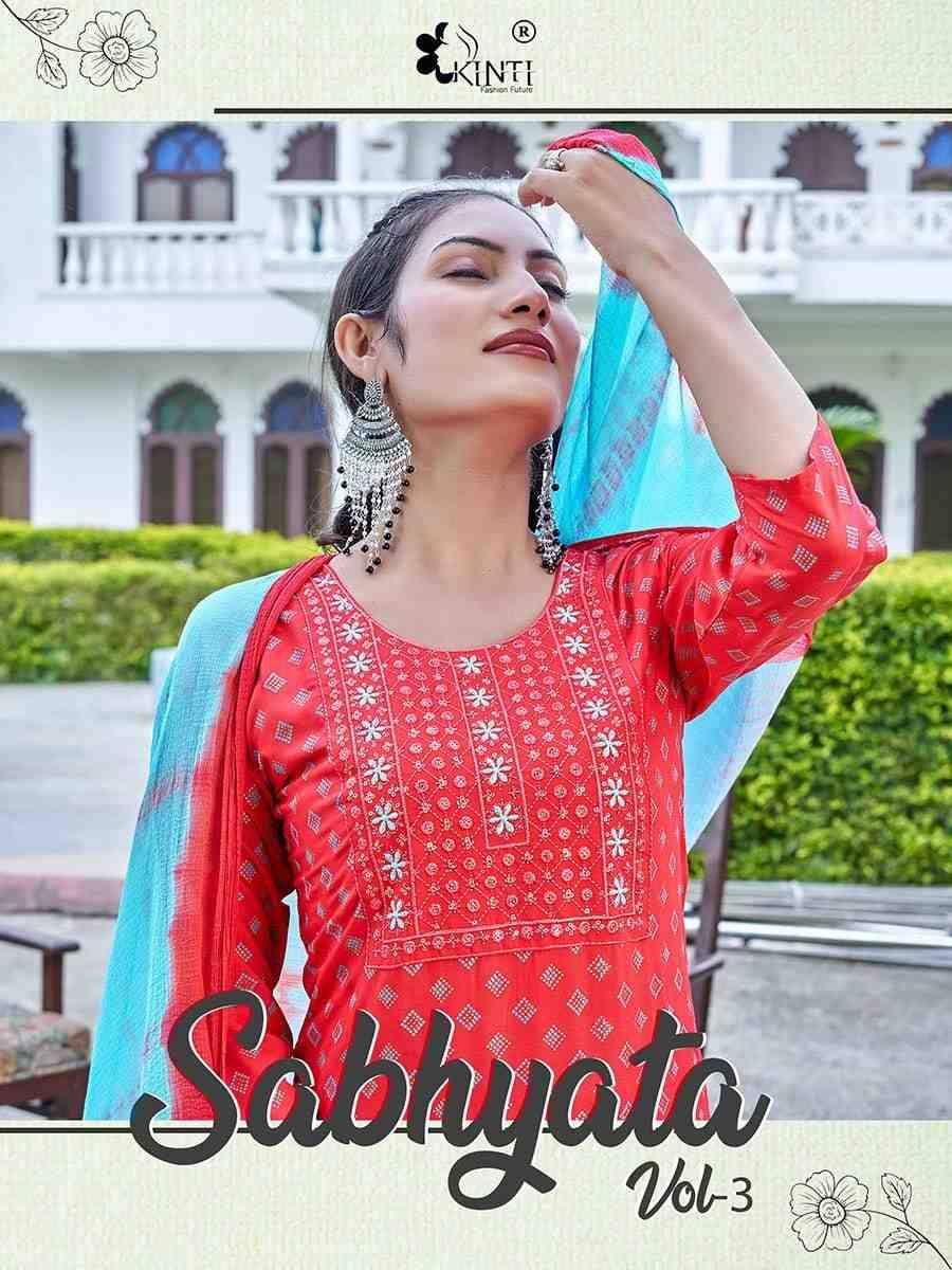 Sabhyata Vol-3 By Kinti 01 To 06 Series Beautiful Festive Suits Colorful Stylish Fancy Casual Wear & Ethnic Wear Heavy Rayon Dresses At Wholesale Price