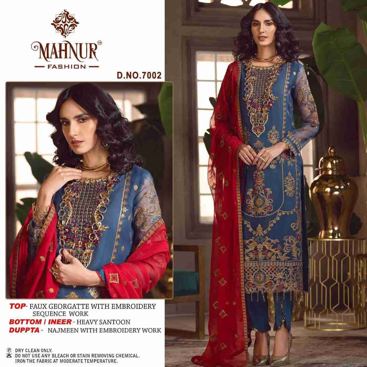 Emaan Adeel Premium Collection Vol-7 By Mahnur Fashion 7001 To 7003 Series Beautiful Pakistani Suits Colorful Stylish Fancy Casual Wear & Ethnic Wear Faux Georgette With Embroidered Dresses At Wholesale Price