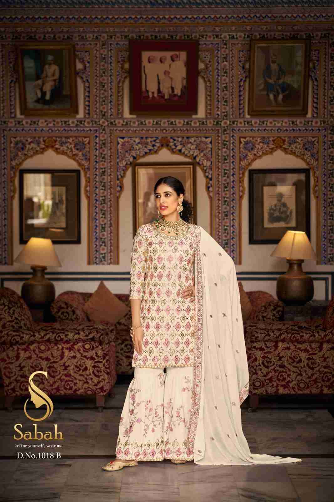 Kalaki By Sabah 1018-A To 1018-E Series Beautiful Sharara Suits Colorful Stylish Fancy Casual Wear & Ethnic Wear Faux Georgette Dresses At Wholesale Price