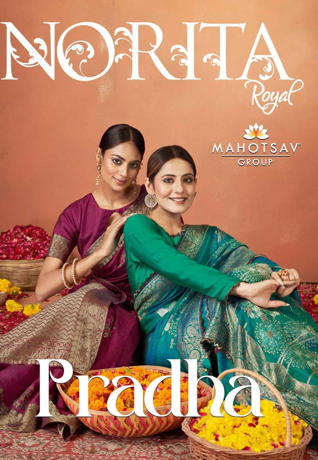 Pradha By Mahotsav 43407 To 43419 Series Indian Traditional Wear Collection Beautiful Stylish Fancy Colorful Party Wear & Occasional Wear Silk Sarees At Wholesale Price