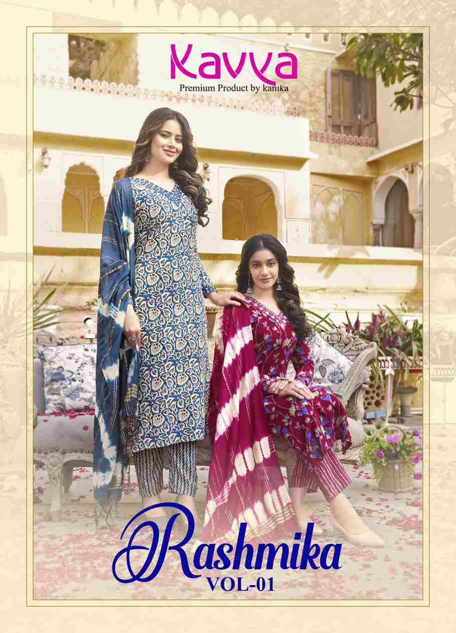 Rashmika Vol-1 By Kavya 1001 To 1010 Series Designer Stylish Fancy Colorful Beautiful Party Wear & Ethnic Wear Collection Rayon Embroidered Dresses At Wholesale Price