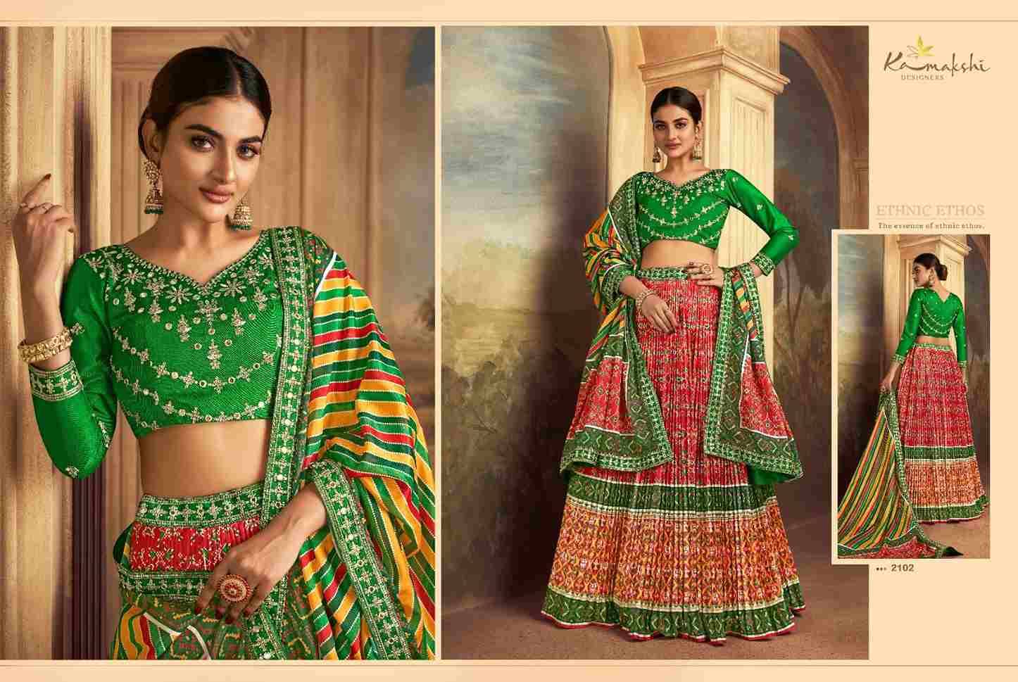 Satrangi By Kamakshi 2101 To 2109 Series Bridal Wear Collection Beautiful Stylish Colorful Fancy Party Wear & Occasional Wear Silk Lehengas At Wholesale Price