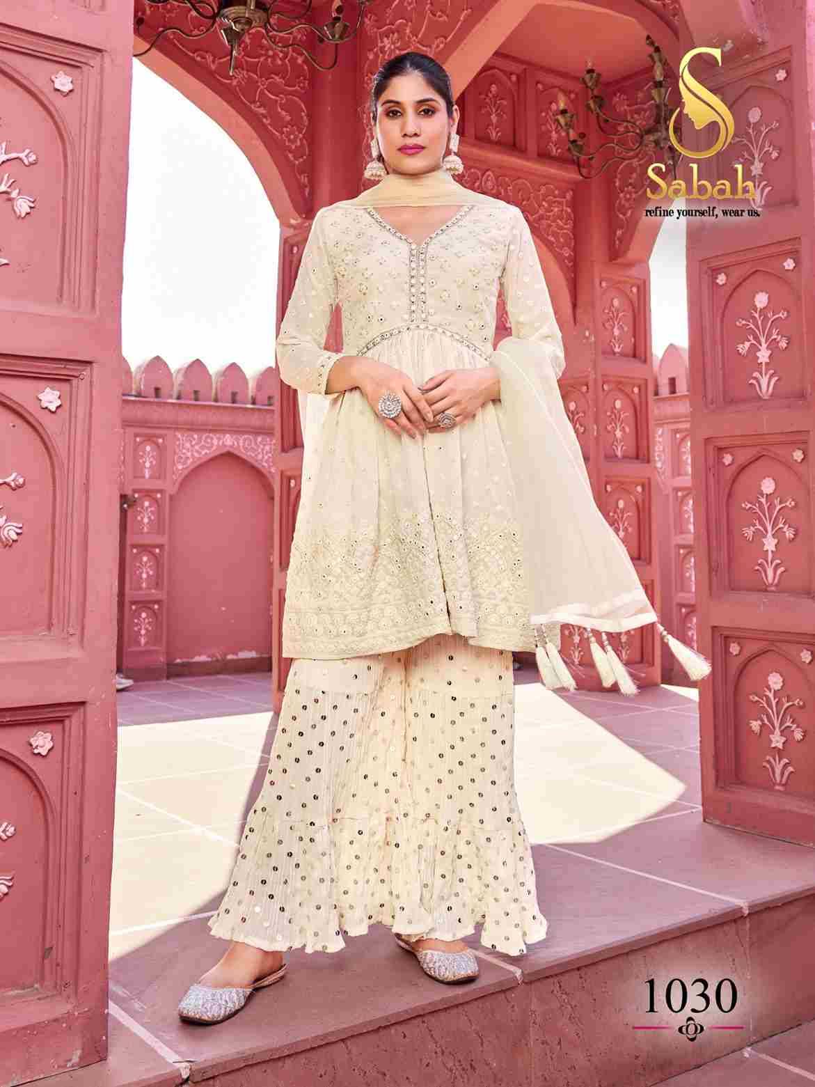 Black And White By Sabah 1029 To 1030 Series Designer Pakistani Suits Beautiful Stylish Fancy Colorful Party Wear & Occasional Wear Faux Georgette Dresses At Wholesale Price