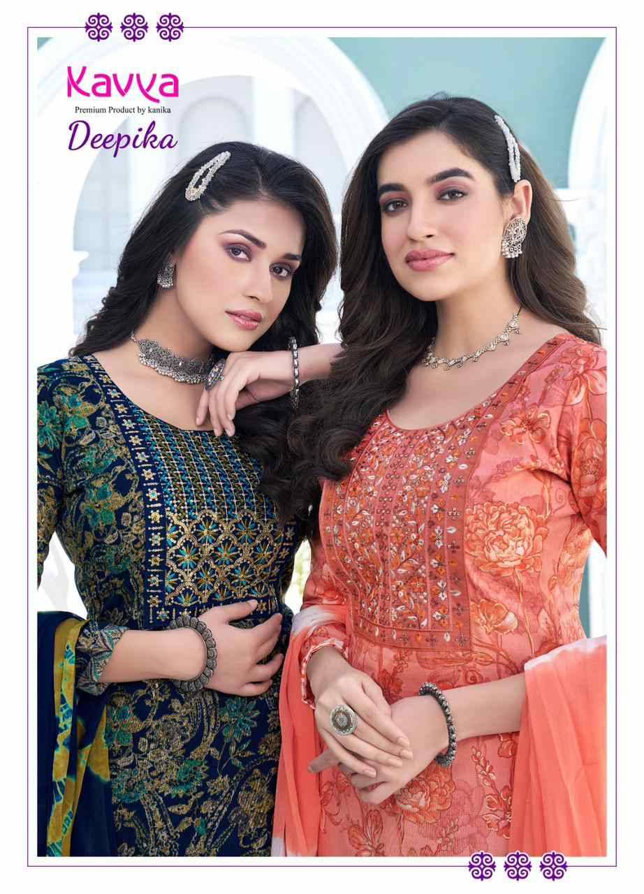 Deepika Vol-12 By Kavya 12001 To 12010 Series Beautiful Festive Suits Colorful Stylish Fancy Casual Wear & Ethnic Wear Capsule Print Dresses At Wholesale Price