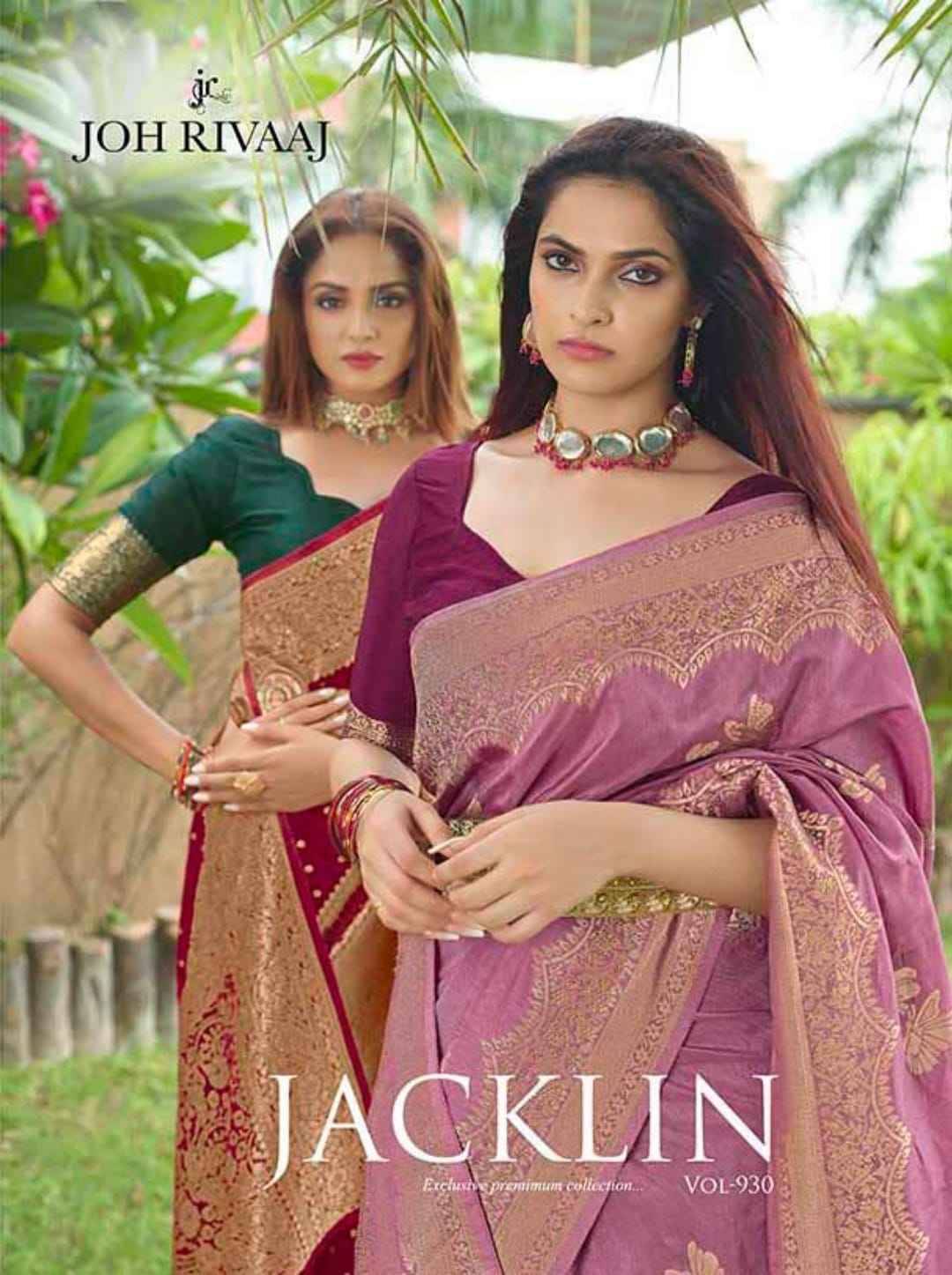 Jacklin Vol-930 By Joh Rivaaj 93001 To 93009 Series Indian Traditional Wear Collection Beautiful Stylish Fancy Colorful Party Wear & Occasional Wear Silk Sarees At Wholesale Price