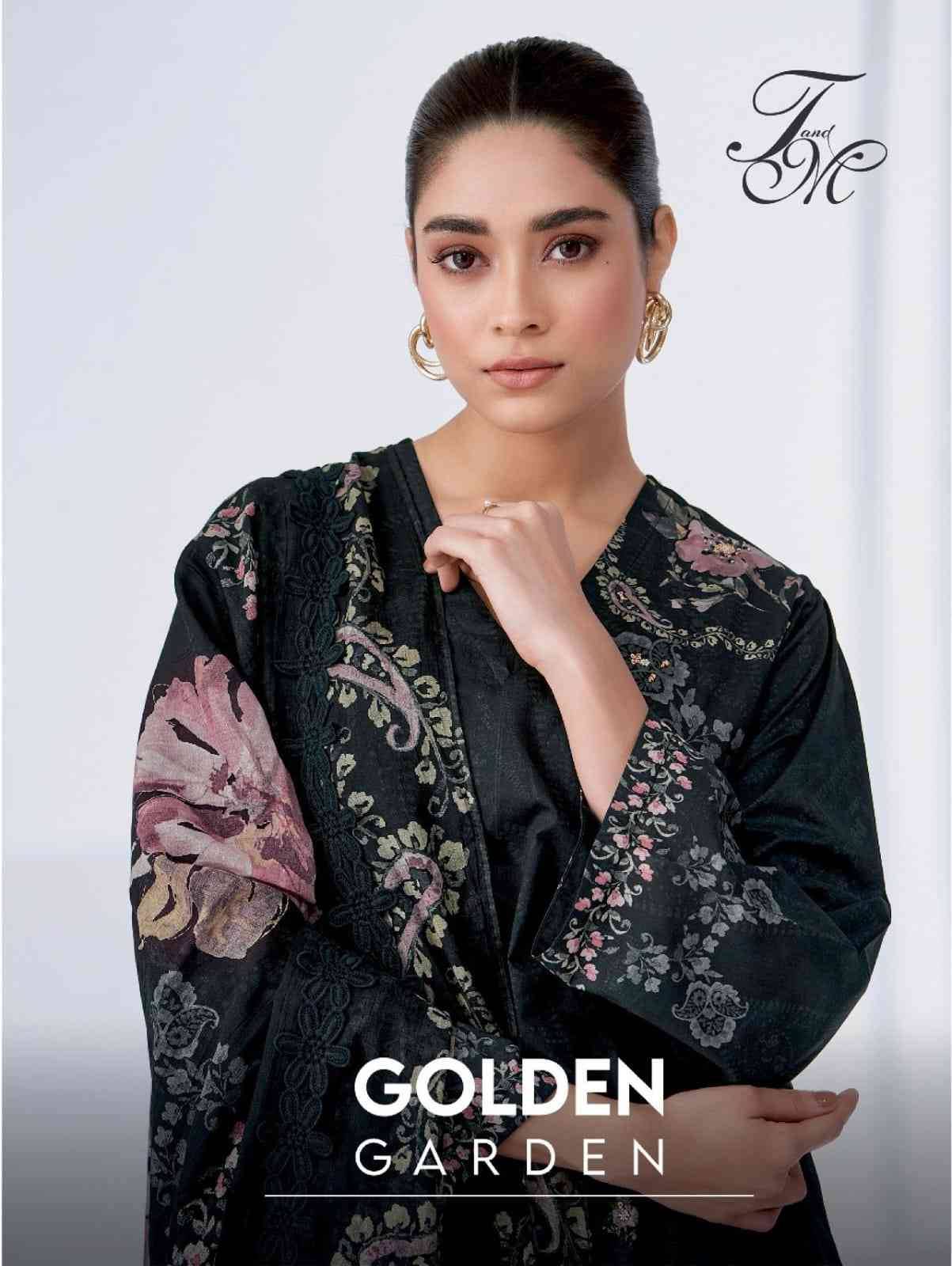 Golden Garden By T And M Designer Studio Beautiful Festive Suits Colorful Stylish Fancy Casual Wear & Ethnic Wear Pure Cotton Lawn Print Dresses At Wholesale Price