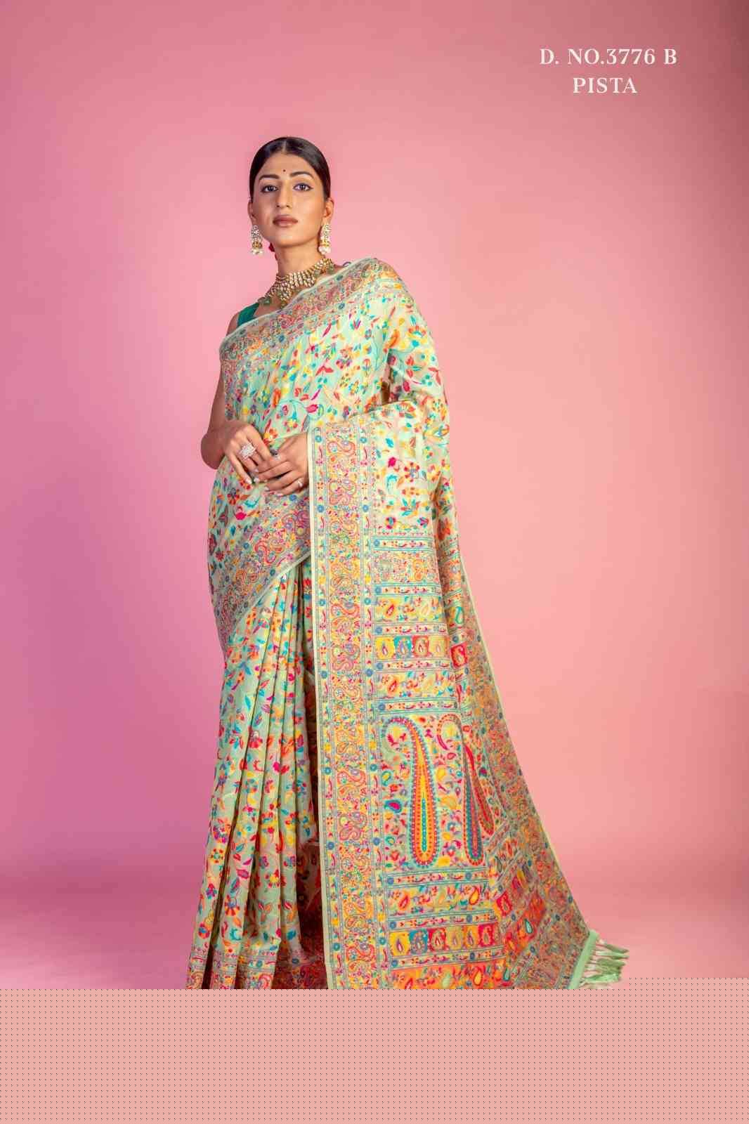 Aaradhya Vol-8 By Manjula 3776-A To 3776-E Series Indian Traditional Wear Collection Beautiful Stylish Fancy Colorful Party Wear & Occasional Wear Pashmina Silk Sarees At Wholesale Price