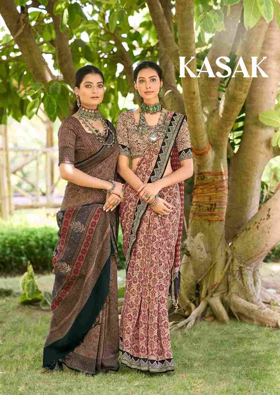 Kasak By Stavan 1001 To 1006 Series Indian Traditional Wear Collection Beautiful Stylish Fancy Colorful Party Wear & Occasional Wear Mal Mal Cotton Sarees At Wholesale Price