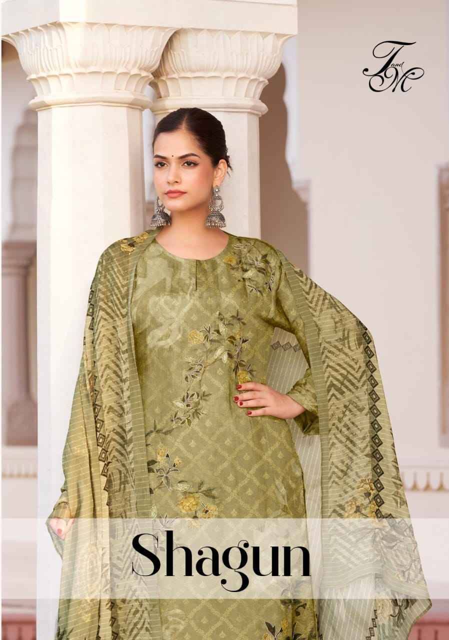 Shagun By T And M Designer Studio Beautiful Festive Suits Colorful Stylish Fancy Casual Wear & Ethnic Wear Viscose Jacquard Dresses At Wholesale Price