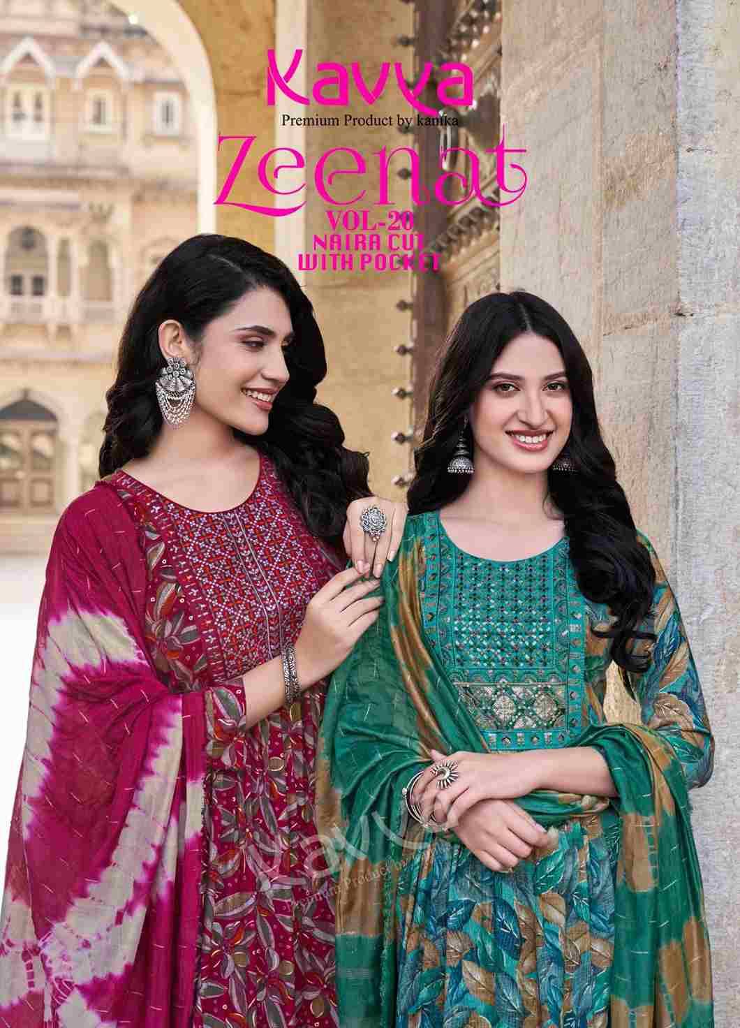 Zeenat Vol-20 By Kavya 20001 To 20010 Series Beautiful Festive Suits Colorful Stylish Fancy Casual Wear & Ethnic Wear Capsule Dresses At Wholesale Price