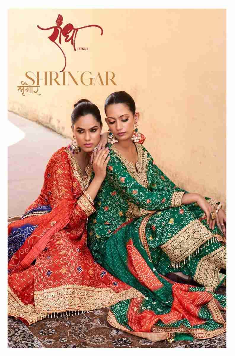 Shringar By Radha Trendz 3021 To 3024 Series Beautiful Festive Suits Colorful Stylish Fancy Casual Wear & Ethnic Wear Chinnon Embroidered Dresses At Wholesale Price