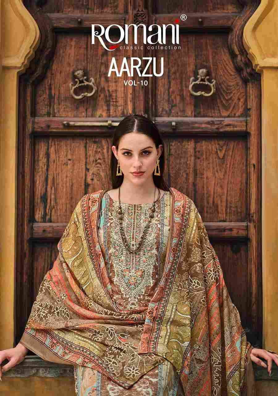 Aarzu Vol-10 By Romani 1093-001 To 1093-008 Series Beautiful Festive Suits Stylish Fancy Colorful Casual Wear & Ethnic Wear Soft Cotton Print Dresses At Wholesale Price