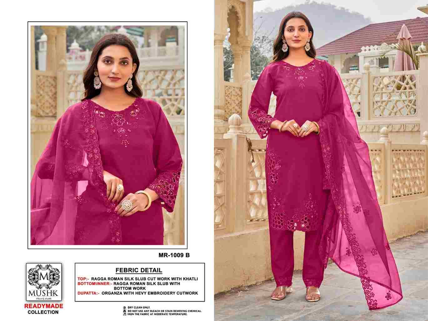 Mushq Hit Design R-1009 Colours By Mushq R-1009-A To R-1009-D Series Beautiful Winter Collection Pakistani Suits Stylish Fancy Colorful Casual Wear & Ethnic Wear Pure Roman Silk Embroidery Dresses At Wholesale Price