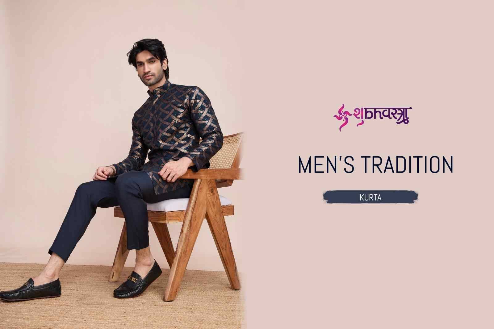 Mens Tradition By Shubhvastra 61031 To 61034 Series Beautiful Colorful Stylish Fancy Casual Wear & Ethnic Wear & Ready To Wear Silk Kurtas At Wholesale Price