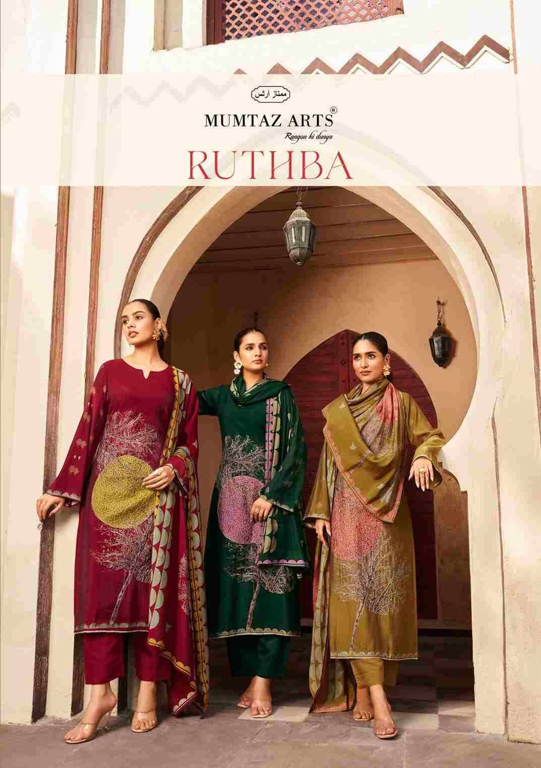 Ruthba By Mumtaz Arts 9801 To 9804 Series Beautiful Festive Suits Colorful Stylish Fancy Casual Wear & Ethnic Wear Pure Muslin Print With Work Dresses At Wholesale Price