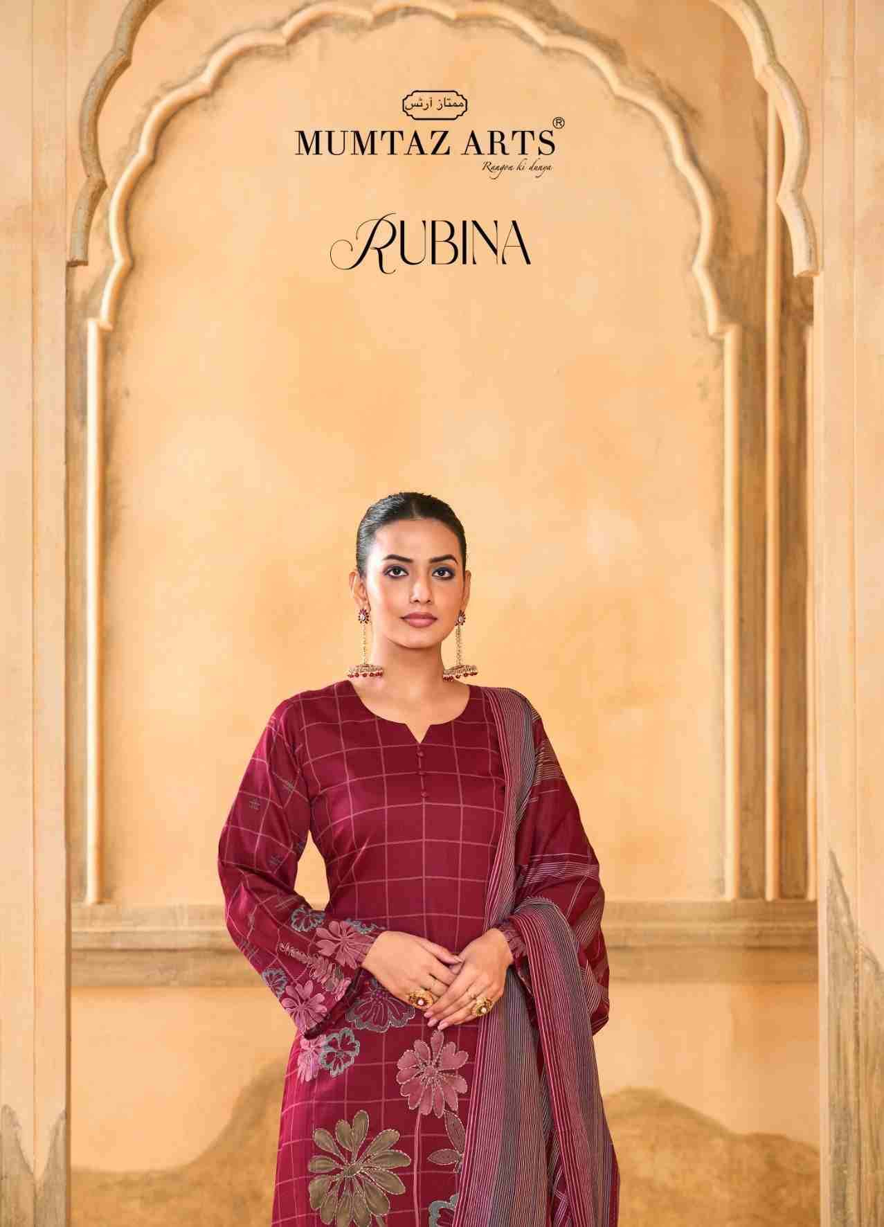 Rubina By Mumtaz Arts 13001 To 13004 Series Beautiful Festive Suits Colorful Stylish Fancy Casual Wear & Ethnic Wear Pure Jam Satin Print With Work Dresses At Wholesale Price