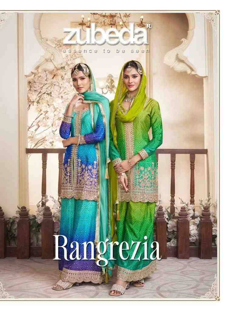 Rangrezia By Zubeda 710 To 713 Series Beautiful Stylish Suits Fancy Colorful Casual Wear & Ethnic Wear & Ready To Wear Chinnon Silk Dresses At Wholesale Price