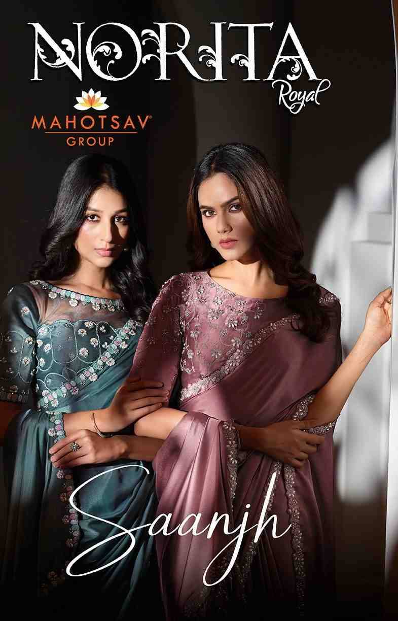 Saanjh By Mahotsav Creation Indian Traditional Wear Collection Beautiful Stylish Fancy Colorful Party Wear & Occasional Wear Satin Silk/Georgette Sarees At Wholesale Price