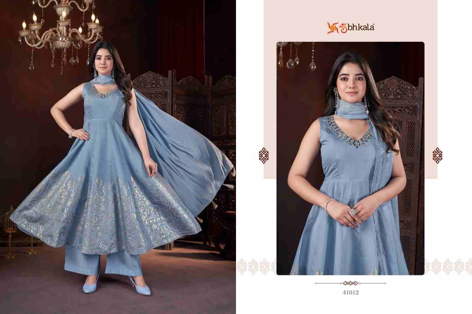 Blooming Ethnic By Shubhkala 41011 To 41014 Series Beautiful Festive Suits Stylish Fancy Colorful Casual Wear & Ethnic Wear Roman Silk Dresses At Wholesale Price