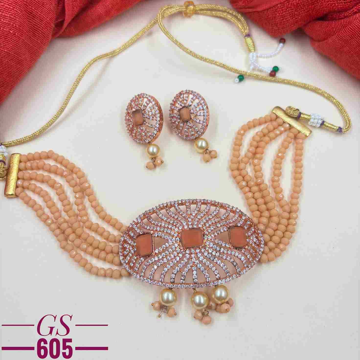 GS-605 By Fashid Wholesale 01 To 07 Series Traditional Artificial Jewellery For Indian Attire At Exclusive Range.