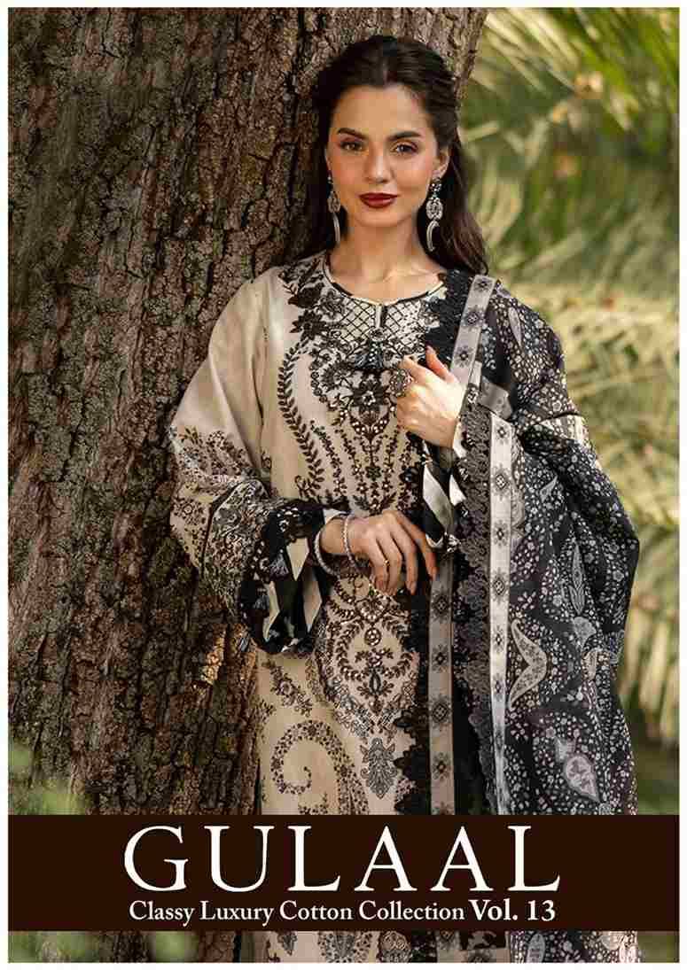 Gulaal Vol-13 By Fashid Wholesale 121 To 130 Series Beautiful Festive Suits Stylish Fancy Colorful Casual Wear & Ethnic Wear Pure Cotton Print Dresses At Wholesale Price