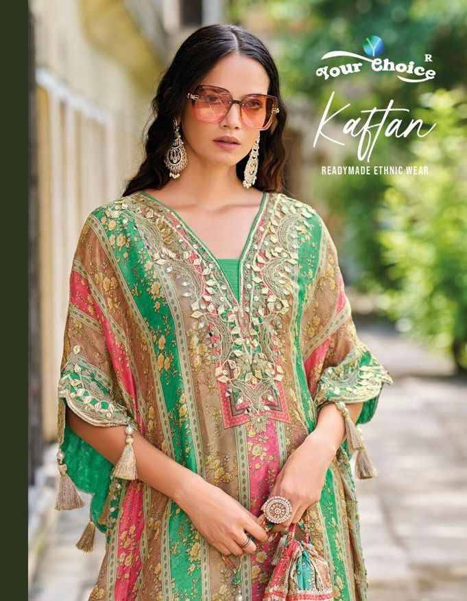 Kaftan By Your Choice 1001 To 1002 Series Designer Stylish Fancy Colorful Beautiful Party Wear & Ethnic Wear Collection Pure Chinnon Kaftan With Bottom At Wholesale Price