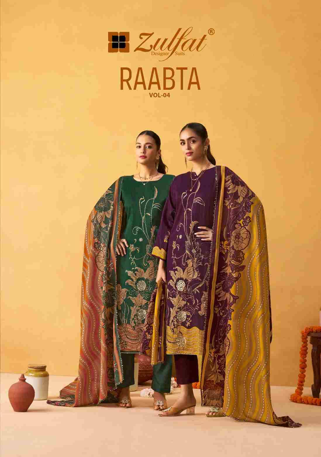 Raabta Vol-4 By Zulfat 623-001 To 623-006 Series Beautiful Festive Suits Stylish Fancy Colorful Casual Wear & Ethnic Wear Pure Jam Cotton Print Dresses At Wholesale Price