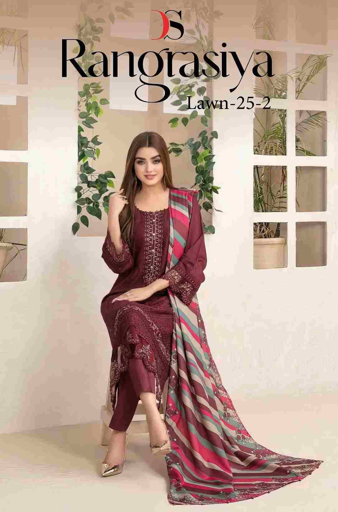 Rangrasiya Lawn-25 Vol-2 By Deepsy Suits 8091 To 8096 Series Pakistani Stylish Beautiful Colourful Printed & Embroidered Party Wear & Occasional Wear Pure Cotton Dresses At Wholesale Price