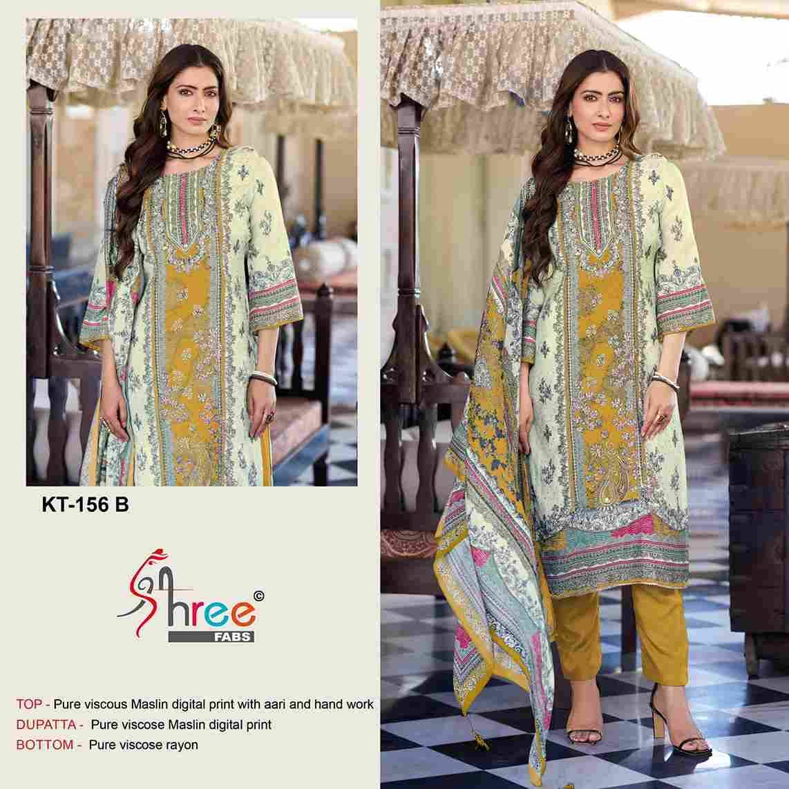 Shree Fabs Hit Design KT-156 Colours By Shree Fabs KT-156-A To KT-156-D Series Designer Pakistani Suits Beautiful Fancy Stylish Colorful Party Wear & Occasional Wear Pure Viscose Muslin Embroidery Dresses At Wholesale Price