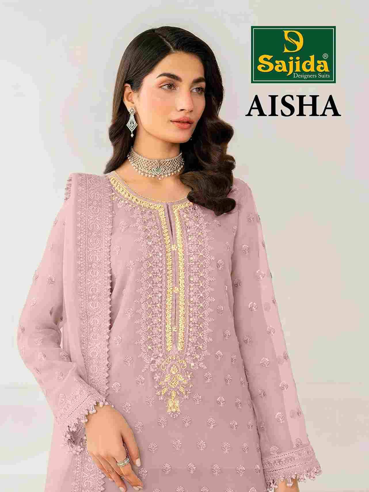 Aisha By Sajida Designer Suits 1015-A To 1015-D Series Beautiful Pakistani Suits Colorful Stylish Fancy Casual Wear & Ethnic Wear Organza Embroidered Dresses At Wholesale Price