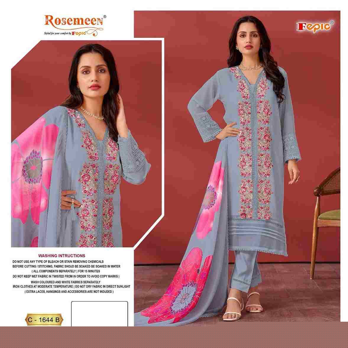 Fepic 1644 Colours By Fepic 1644-A To 1644-C Series Beautiful Pakistani Suits Stylish Fancy Colorful Party Wear & Occasional Wear Georgette Embroidered Dresses At Wholesale Price
