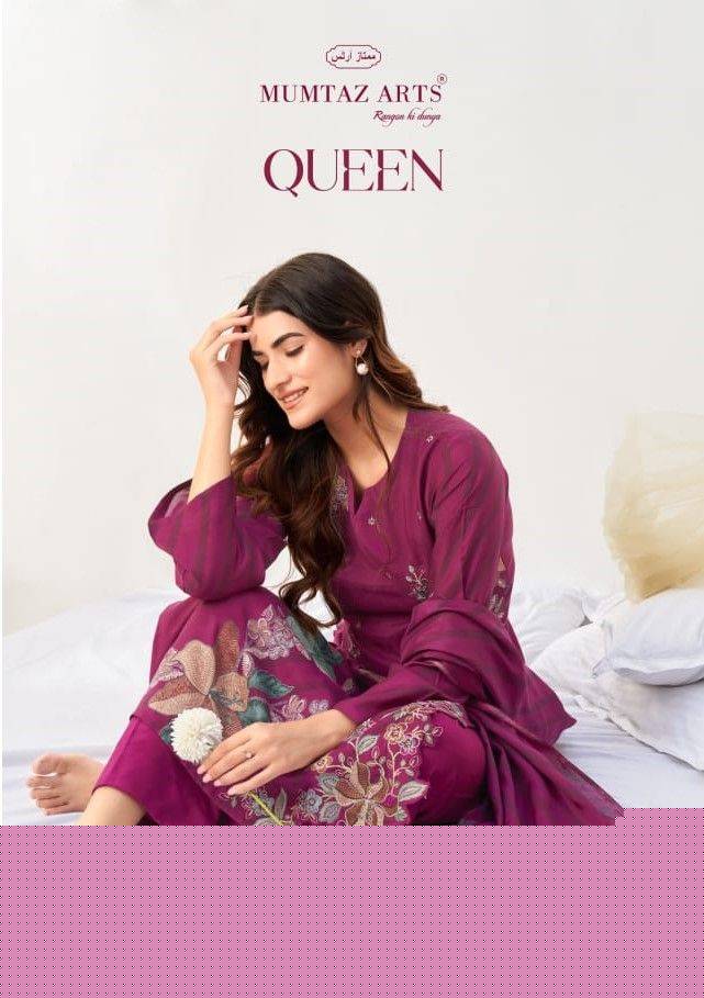 Queen By Mumtaz Arts 5401 To 5404 Series Beautiful Festive Suits Colorful Stylish Fancy Casual Wear & Ethnic Wear Pure Viscose Muslin Print Dresses At Wholesale Price
