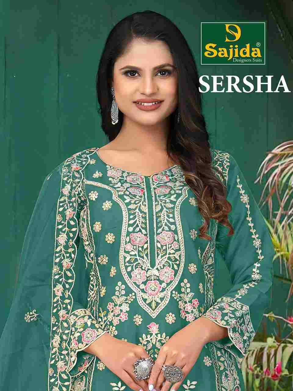 Sersha By Sajida Designer Suits 1022-A To 1022-D Series Beautiful Pakistani Suits Colorful Stylish Fancy Casual Wear & Ethnic Wear Organza Embroidered Dresses At Wholesale Price