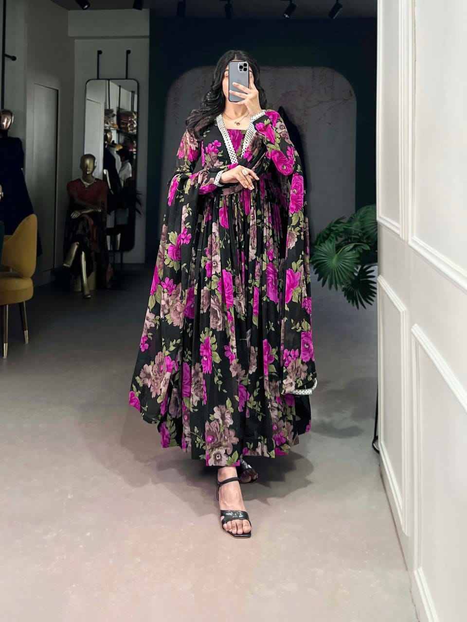 5040 By Fashid Wholesale 5040-A To 5040-D Series Designer Stylish Fancy Colorful Beautiful Party Wear & Ethnic Wear Collection Georgette Gown With Dupatta At Wholesale Price