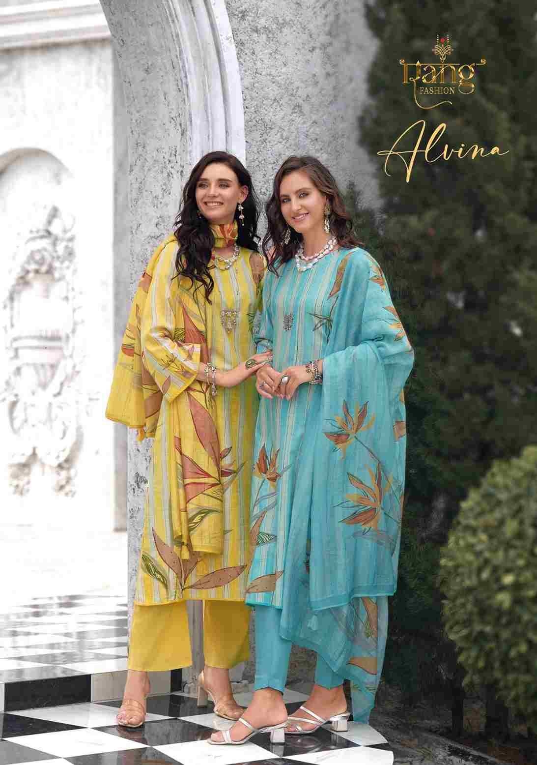 Alvina By Rang Fashion 1001 To 1004 Series Festive Suits Beautiful Fancy Colorful Stylish Party Wear & Occasional Wear Viscose Linen Dresses At Wholesale Price