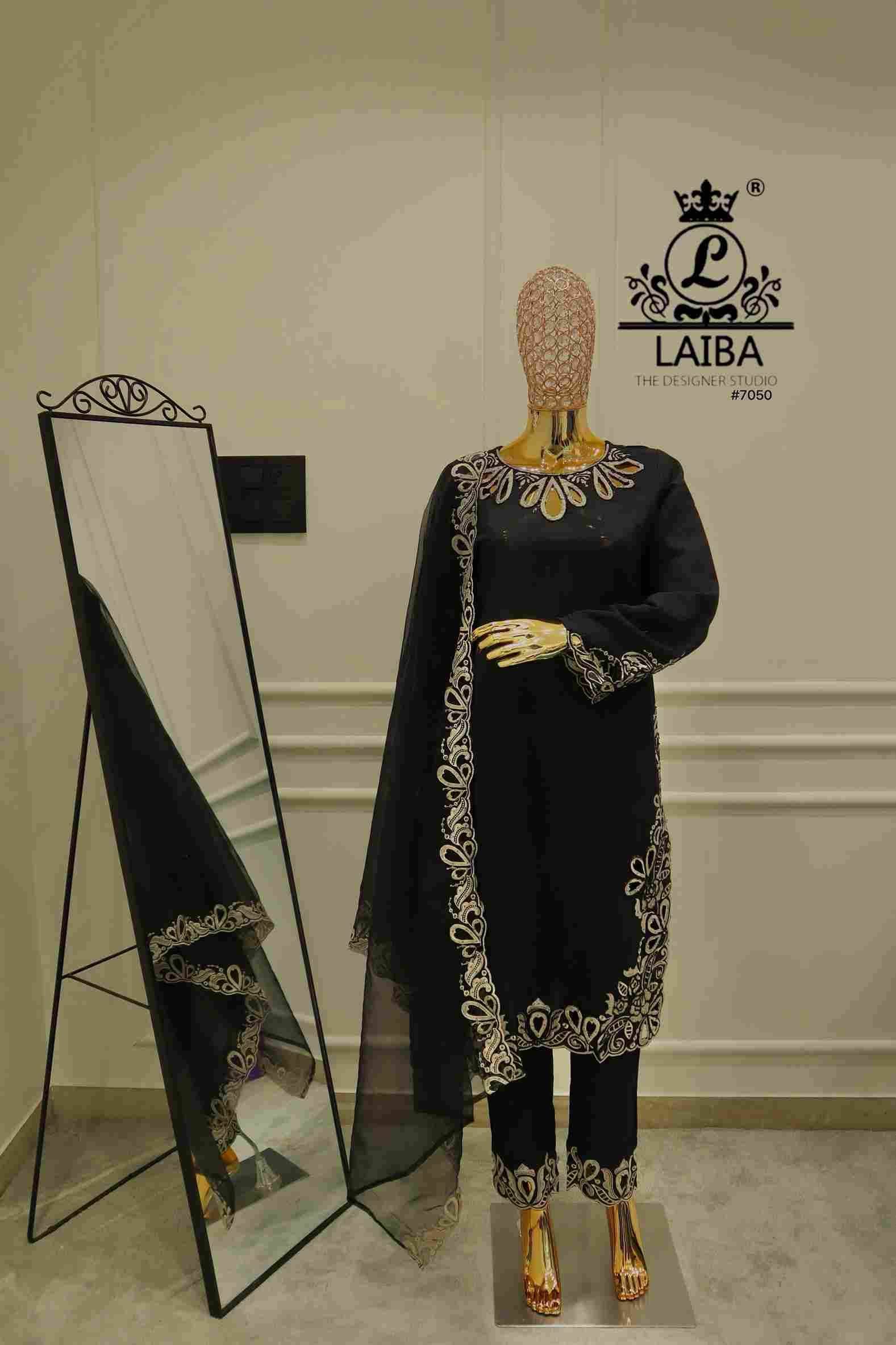 AM-7050 By Laiba Beautiful Pakistani Suits Colorful Stylish Fancy Casual Wear & Ethnic Wear Pure Viscose Slub Embroidered Dresses At Wholesale Price