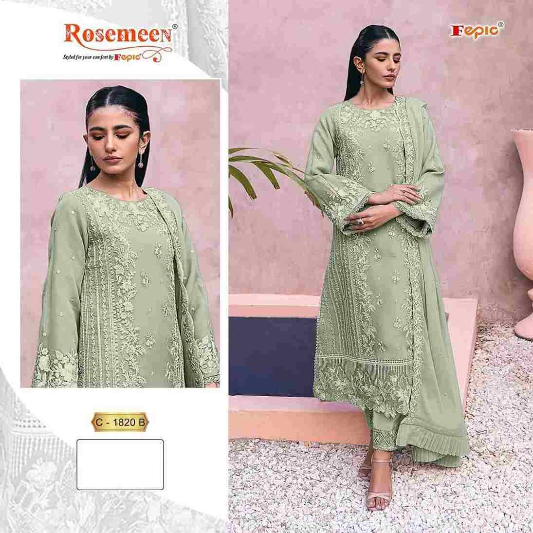 Fepic 1820 Colours By Fepic 1820-A To 1820-C Series Beautiful Pakistani Suits Colorful Stylish Fancy Casual Wear & Ethnic Wear Georgette Embroidered Dresses At Wholesale Price