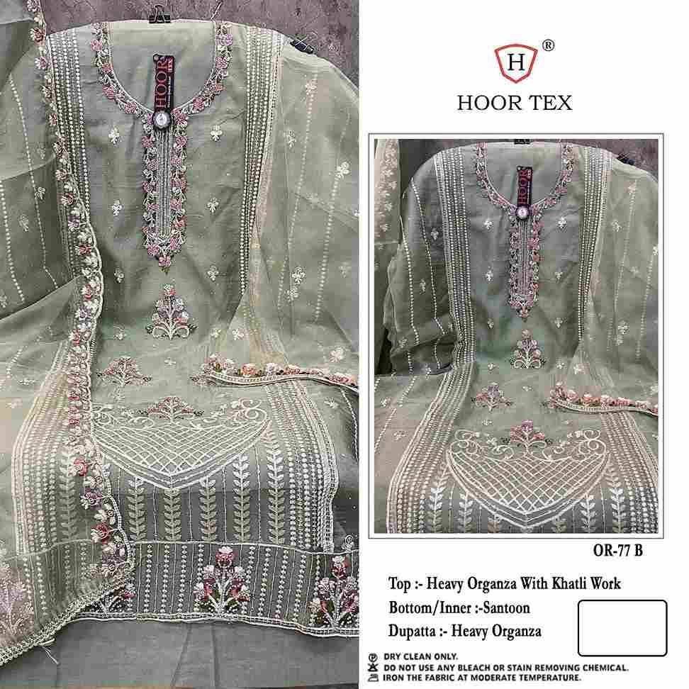 Hoor Tex Hit Design OR-77 Colours By Hoor Tex OR-77-A To OR-77-D Series Beautiful Pakistani Suits Stylish Colorful Fancy Casual Wear & Ethnic Wear Heavy Organza Embroidered Dresses At Wholesale Price