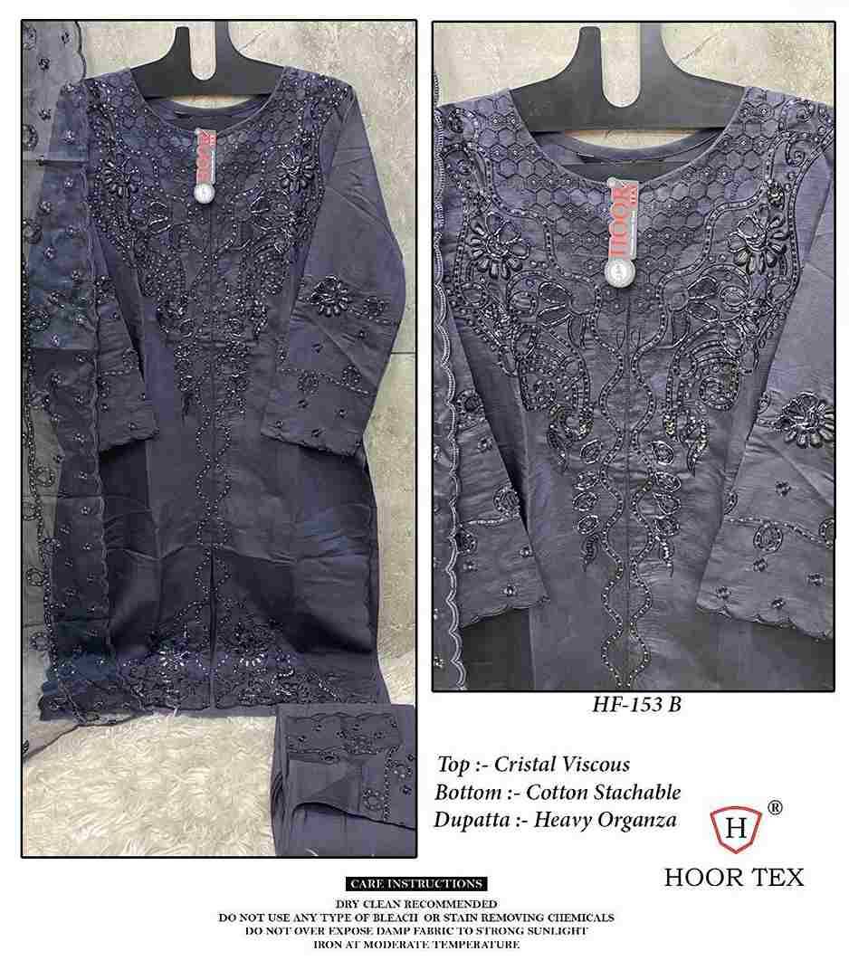 Hoor Tex Hit Design HF-153 Colours By Hoor Tex HF-153-A To HF-153-C Series Designer Festive Pakistani Suits Collection Beautiful Stylish Fancy Colorful Party Wear & Occasional Wear Viscose Embroidered Dresses At Wholesale Price