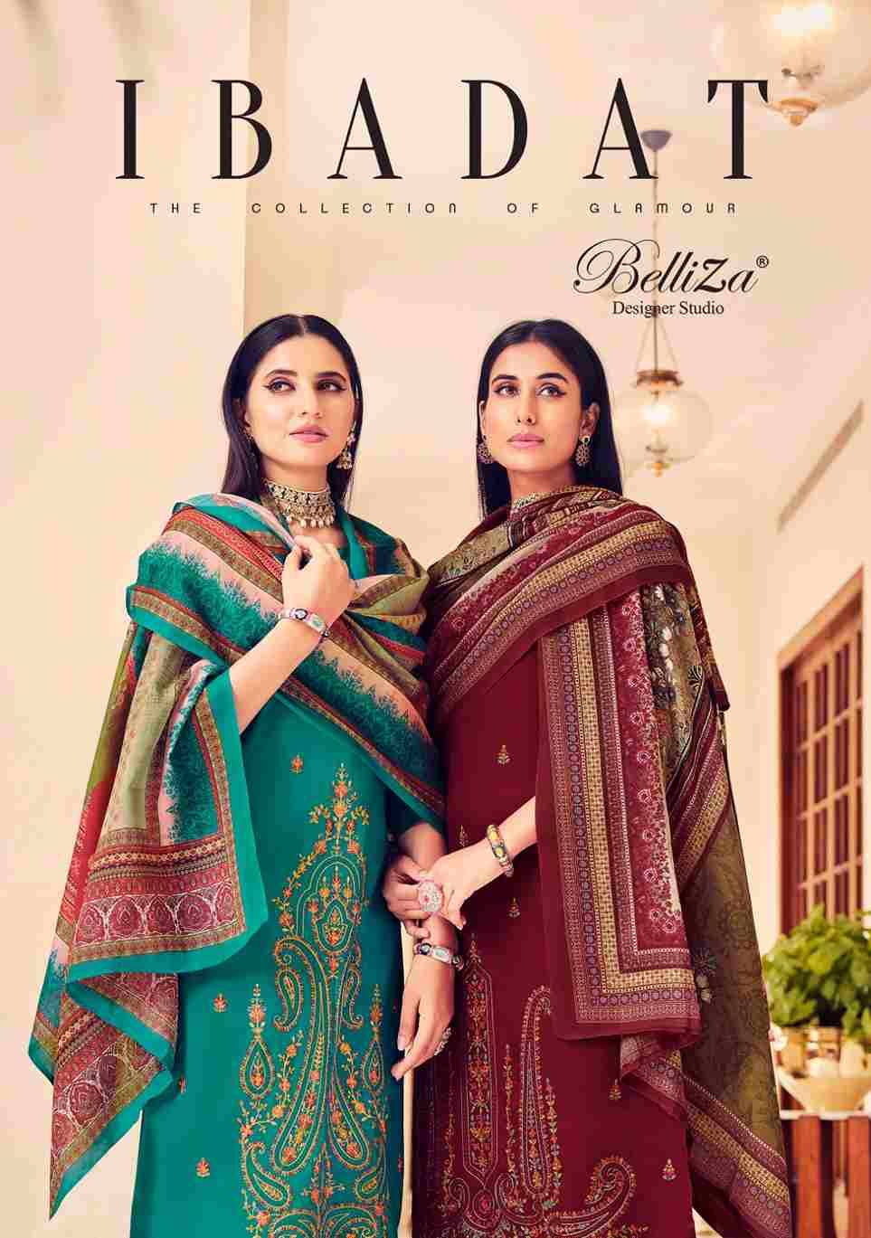 Ibadat By Belliza 810-001 To 810-008 Series Beautiful Suits Colorful Stylish Fancy Casual Wear & Ethnic Wear Pure Jam Cotton Print With Embroidered Dresses At Wholesale Price