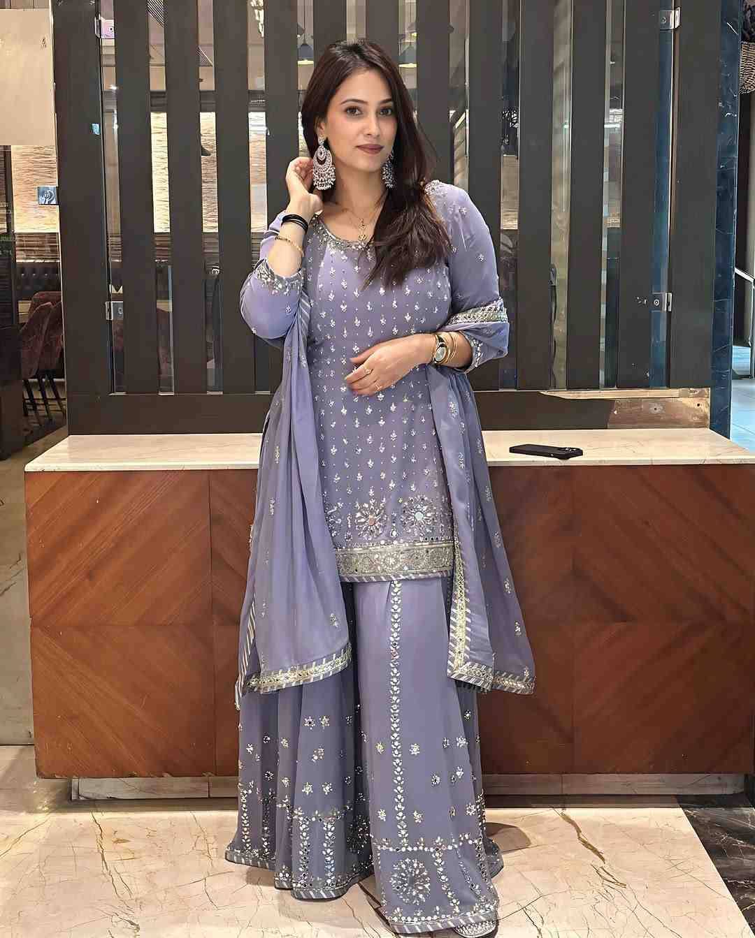 Kf-1677 By Fashid Wholesale Beautiful Sharara Colorful Fancy Wedding Collection Occasional Wear & Party Wear Heavy Faux Georgette Dresses At Wholesale Price