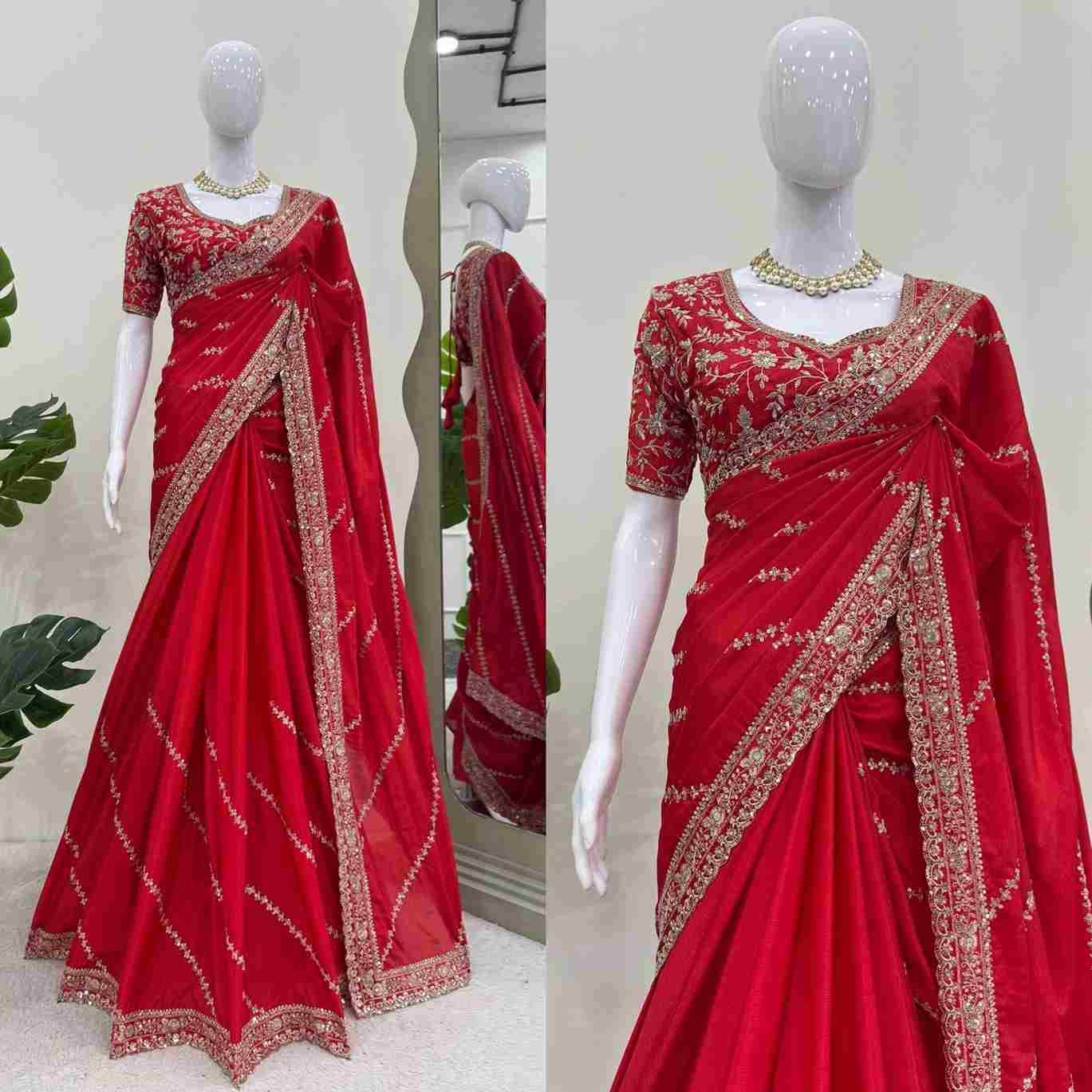 Kd-581 By Fashid Wholesale Indian Traditional Wear Collection Beautiful Stylish Fancy Colorful Party Wear & Occasional Wear Chinnon Silk Saree Sarees At Wholesale Price