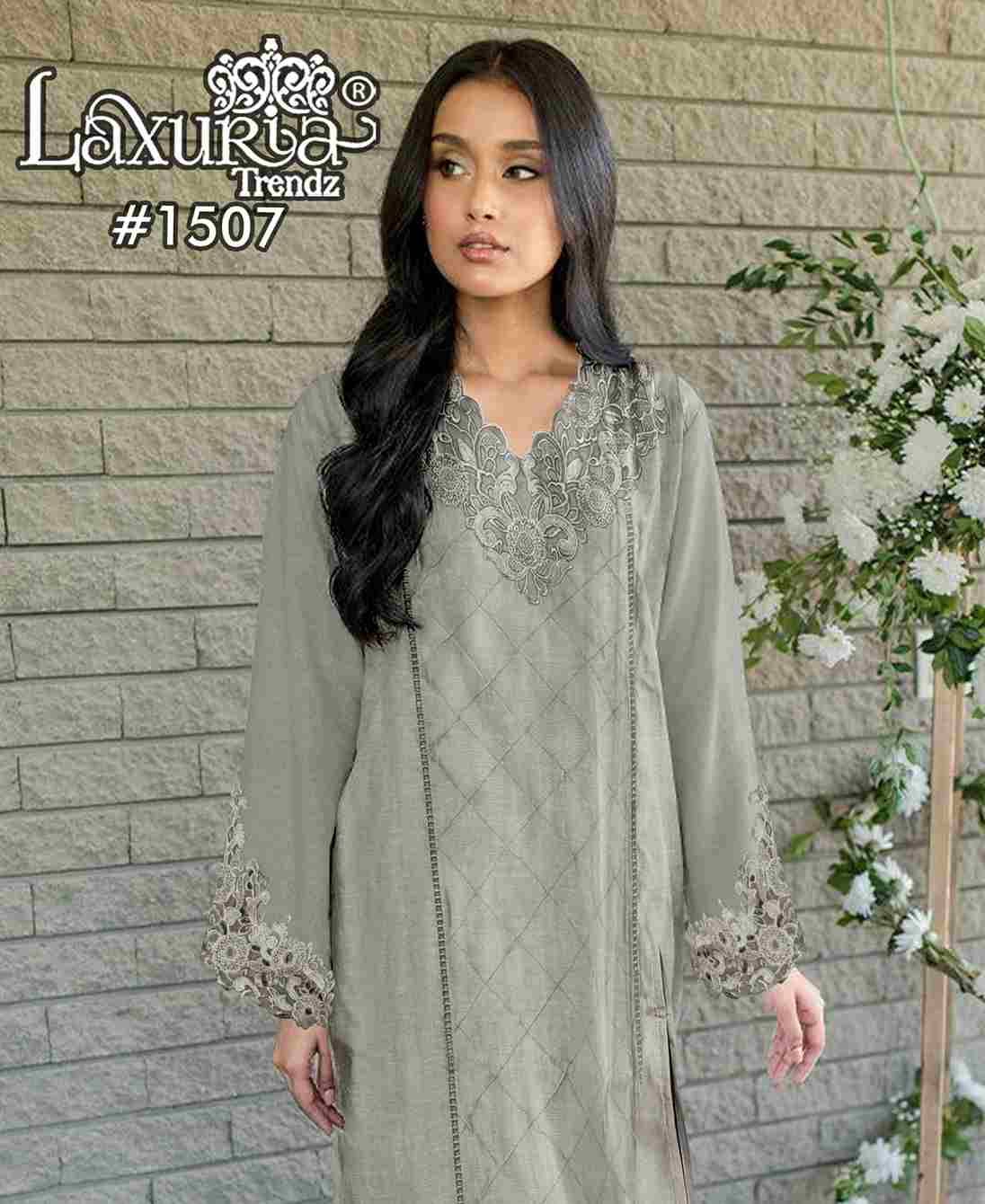Luxuria Trendz 1507 Colours By Luxuria 1507-A To 1507-B Series Beautiful Pakistani Suits Colorful Stylish Fancy Casual Wear & Ethnic Wear Slub Dresses At Wholesale Price