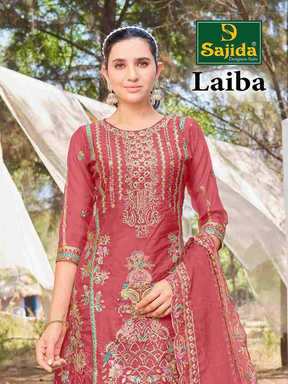 Laiba By Sajida Designer Suits 1043-A To 1043-D Series Beautiful Pakistani Suits Colorful Stylish Fancy Casual Wear & Ethnic Wear Heavy Organza Embroidered Dresses At Wholesale Price