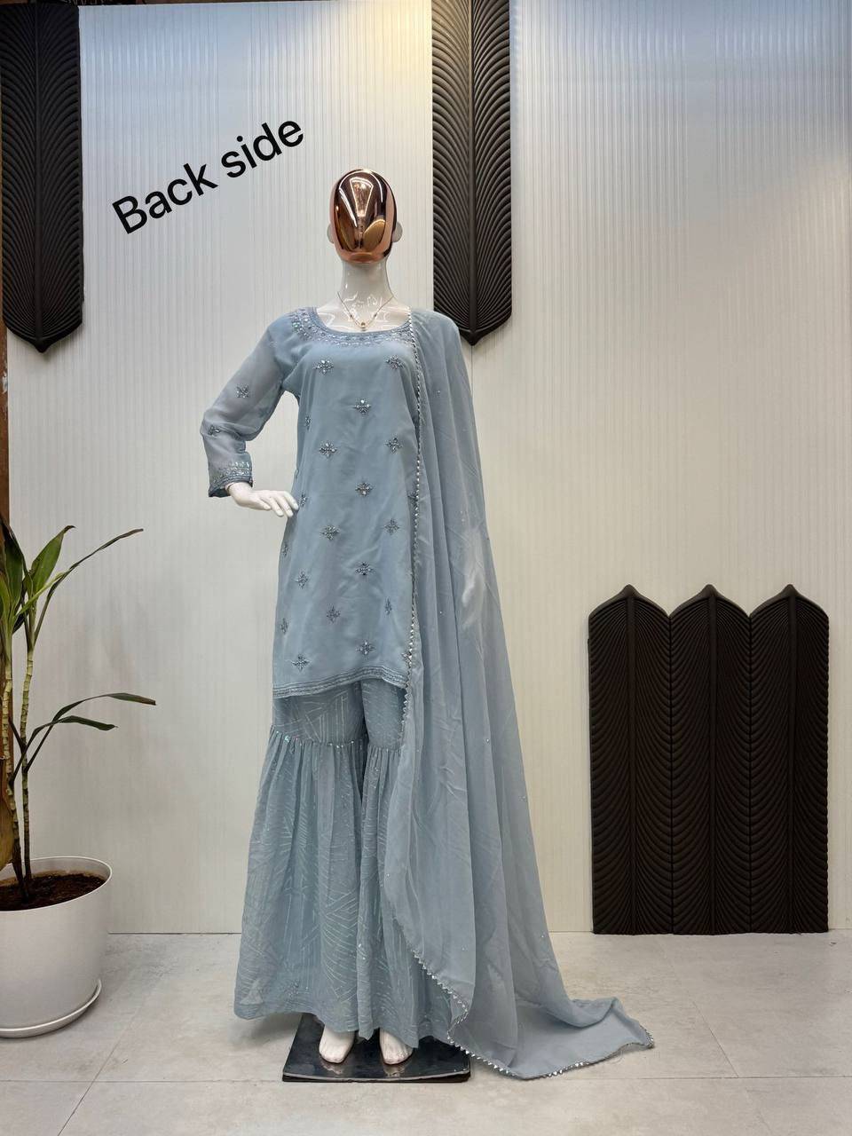 Le-1916 By Fashid Wholesale Sharara Beautiful Festive Suits Colorful Stylish Fancy Casual Wear & Ethnic Wear Georgette Dresses At Wholesale Price