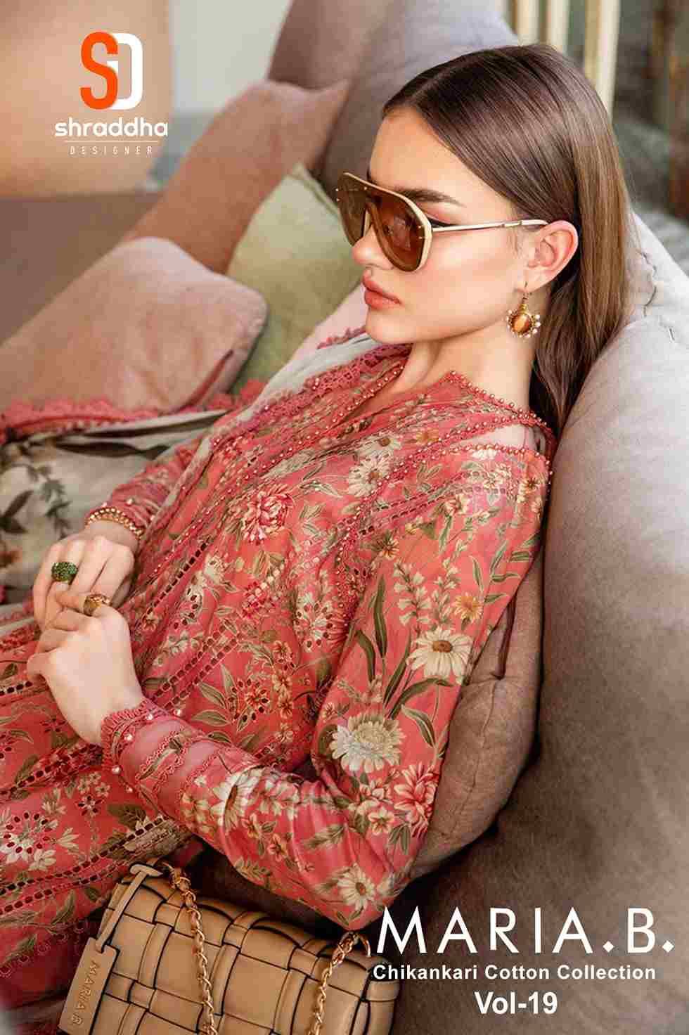 Maria.B. Vol-19 By Shraddha Designer 19001 To 19006 Series Beautiful Pakistani Suits Colorful Stylish Fancy Casual Wear & Ethnic Wear Pure Cotton Embroidered Dresses At Wholesale Price